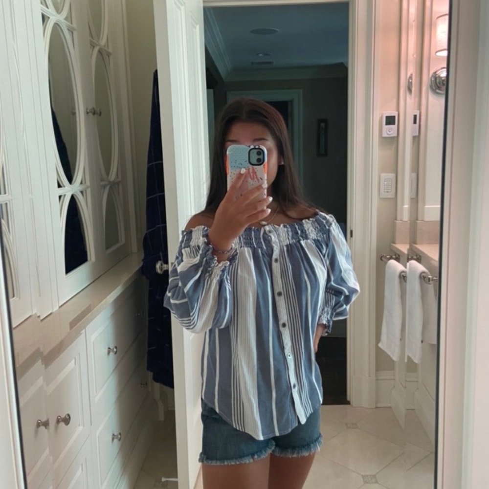 Off Shoulder Top, Vintage Havana